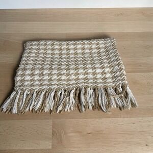 Place & Time Wool Blend Throw Blanket Fringe Bohemian Cottagecore